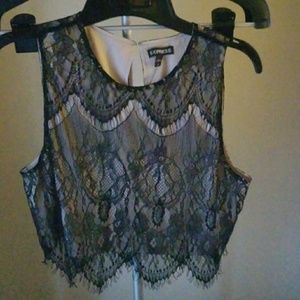 Lace crop blouse